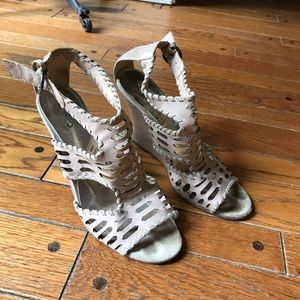 Beige wedge heel by Carlos.